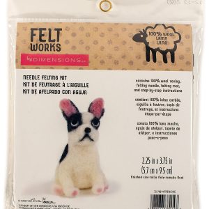 Dimensions 4 Frenchie Wool Roving Needle Felting Kit - 1
