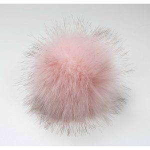 5 Peach Faux Fur Clearance Pom by K+C - 1