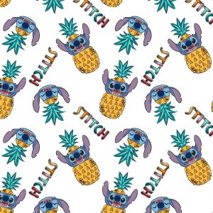 Lilo Stitch In Pineapple Flannel Fabric - 1