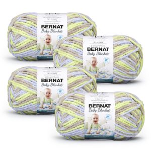 Bernat Baby Blanket 220yds Super Bulky Polyester Yarn 4 Bundle - Little Boy Dove