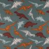 Dino Origami Blizzard Prints Fleece Fabric
