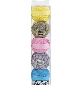 Handy Hands 210yds Lizbeth Specialty Pack Cordonnet Cotton Thread 5ct - Spring Asst.
