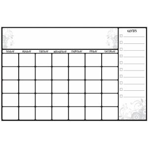 RoomMates Wall Decals Scroll Dry Erase Calendar - 1