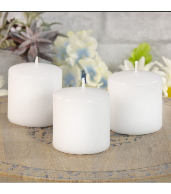 3 x 3 White Pillar Candles 3pk by Hudson 43 - Image 7