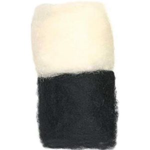 Feltworks 3.17oz Black   White Bulk Needle Felting Wool Roving - 1