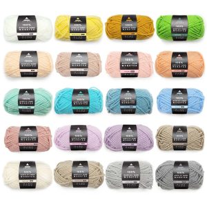 Arteza Light Colors Premium Worsted Acrylic Yarn 20 Bundle - 1