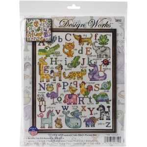 Design Works 12 x 16 ABC Animals Counted Cross Stitch Kit - 1