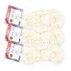 Lion Brand 24/7 Cotton 186yds Worsted Ready To Dye Yarn 3 Bundle
