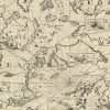 Tommy Bahama 20.5  x 18  Parchment Chartered Peel   Stick Wallpaper