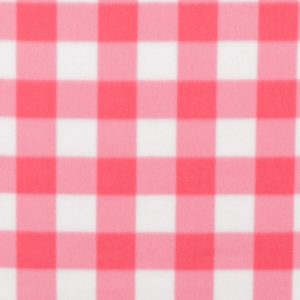 Pink Gingham Blizzard Fleece Fabric
