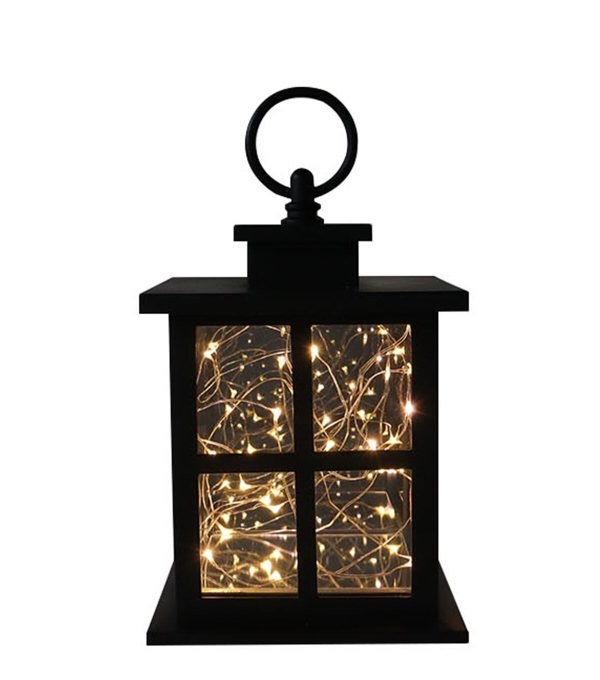 7 Black LED Rustic Lantern by Place   Time - Image 3
