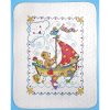 Tobin 34 x 43 Sail Away Baby Quilt Stamped Cross Stitch Kit