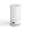 Flameless 4x 8 LED Rustic White Pillar Candle