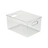 Simplify 11 x 6 Clear Vertical Stripe Organizer With Cutout Handles