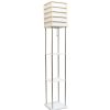 All The Rages 1 Light Metal Floor Lamp with Storage Shelves Light Wood