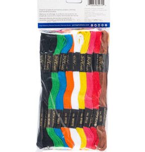 Coats   Clark 8.7yd Rainbow 6 Strand Cotton Embroidery Floss Jumbo Pack 105ct - 1
