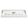 Elegant Designs Wood Serving Tray 15.50 x 12, Winter Wonderland