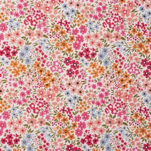 Floral on Pink Cotton Fabric by Keepsake Calico - 1