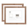 10 x 8 Matted to 7 x 5 Walnut Picture Frames 2pk by Place   Time
