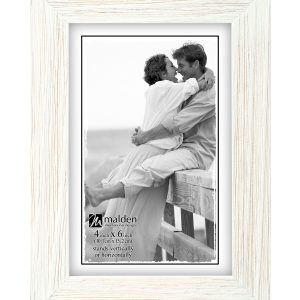 Malden White Wash Linear Tabletop   Wall Picture Frame - 4