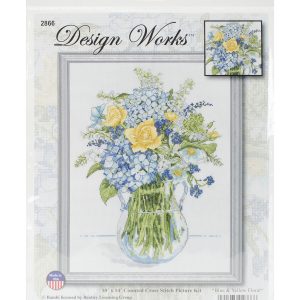 Design Works 10 x 14 Floral Counted Cross Stitch Kit - 1