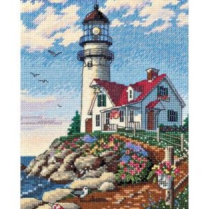 Dimensions Gold Counted Cross Stitch Kit Beacon At Rocky Point Petite - 1