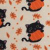 Black Cats With Pumpkins Blizzard Fleece Fabric