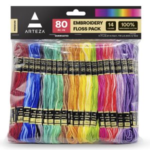 Arteza 80pc Multicolor Embroidery Floss - Variegated Colors