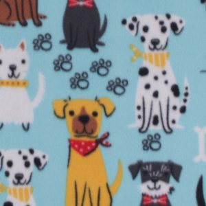 Dogs In Bowties Blizzard Fleece Fabric - 1