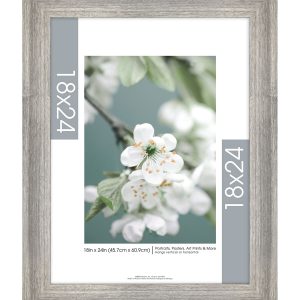 MCS 18 24 Gray Rustic Poster Frame Rustic - 1