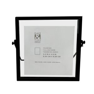 3.5 Black Edged Transparent Tabletop Picture Frame by Place   Time - 1