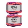 Bernat Blanket Stripes 220yds Super Bulky Polyester Yarn 2 Bundle
