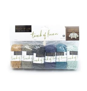 Lion Brand Touch Of Linen Wind 39yds Worsted Cotton Yarn 6 Bundle - 1