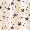 Fabric Traditions Multi Stars On Glitter Wood Grain Patriotic Cotton Fabric