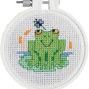 Janlynn 3 Soggy Froggy Round Counted Cross Stitch Kit - 1