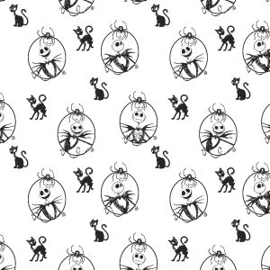 Jack Skellington Cameos Nightmare Before Christmas Cotton Fabric