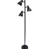 All The Rages Metal 3-Light Tree Floor Lamp, Black Finish