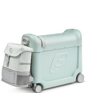 JetKids Travel BedBox Ride-On Suitcase and Crew Backpack Bundle - Green