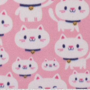 Lucky Cats Blizzard Fleece Fabric