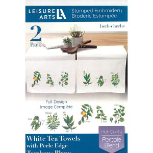 Leisure Arts 17 x 28 Herb Tea Towel Stamped Cross Stitch Kit - 1