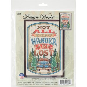 Design Works 8 x 12 All That Wander Counted Cross Stitch Kit - 1