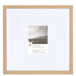 15 x 15 Matted to 5 x 7 Natural Wall Frame by Place   Time - 1