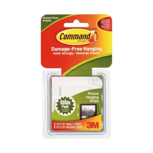 Command 12ct Small   Medium Picture Hanging Strips - 1