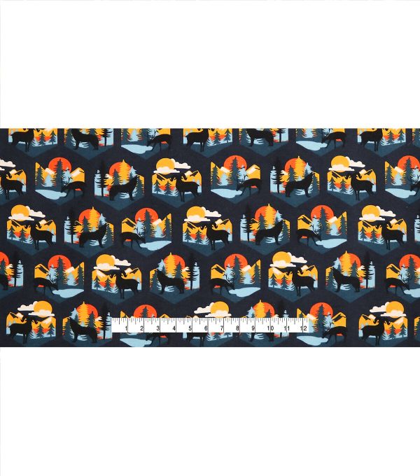 Sunset Wolves Super Snuggle Flannel Fabric - Image 4