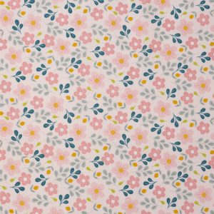 Delicate Pink Floral Cotton Fabric by Keepsake Calico - 1
