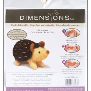 Dimensions Feltworks 3 Hedgehog Needle Felting Kit - 1