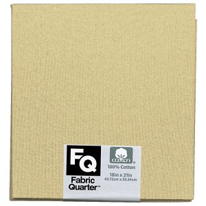 Light Yellow 1 Piece Cotton Fabric Quarter - 1