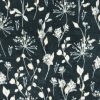 Black Floral Luxe Fleece Fabric