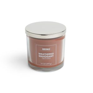 14oz Weathered Mahogany Scented Jar Candle by Hudson 43 - 1