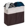 Honey Can Do 25 x 21.5 Brown   Taupe Dual Compartment Laundry Hamper